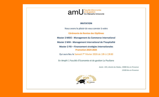 Graduation ceremony - Masters 2 MDCI/MIH/FSI | Faculté d'Economie et de ...