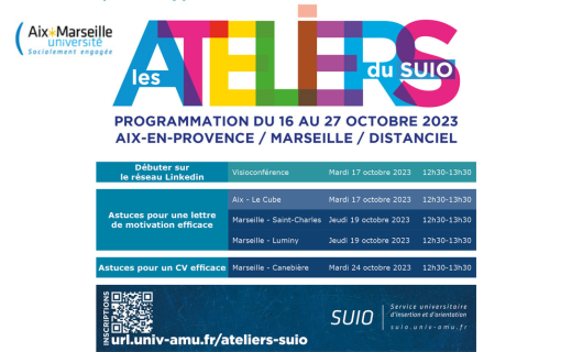 Ateliers du SUIO 16 au 27 octobre 